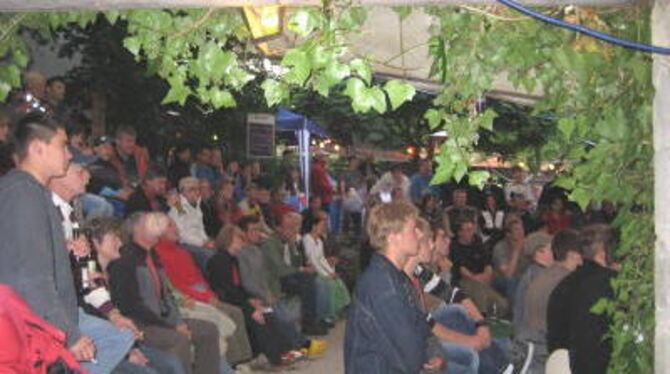 Public Viewing in der &raquo;VfaL-Arena&laquo; im &raquo;Adler&laquo; in Meidelstetten: Zu den EM-Spielübertragungen kamen bishe