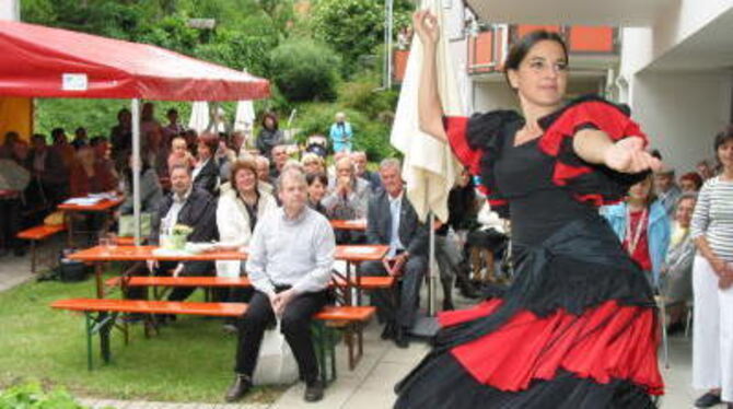 Professionell getanzter Flamenco: Sarah Spresny begeisterte die Besucher. FOTO: MERKLE