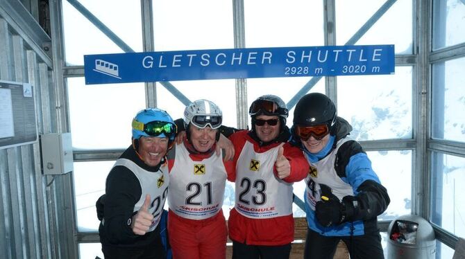 Das GEA-Racing-Team in Kaprun (von links): Hans Jörg Conzelmann, Dr. Christoph Fischer, Joachim Bräuninger und Alexander Rabe. F