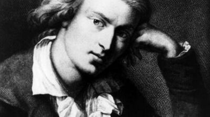 Friedrich Schiller in der Pose des Melancholikers - eine undatierte Grafik nach dem Gemälde von Anton Graff (1786). FOTO: DPA