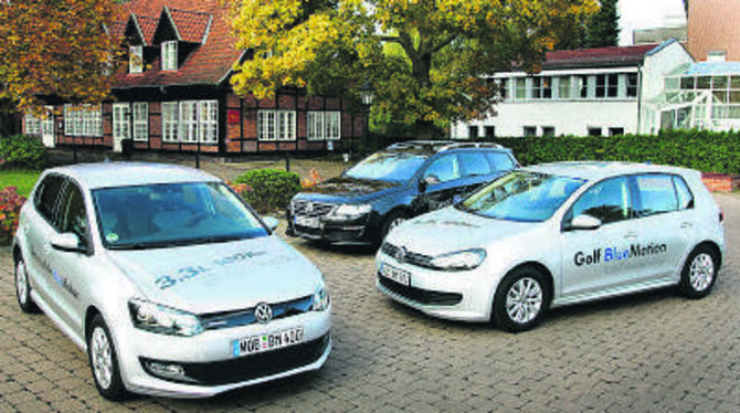 Die drei neuen Spar-Könige von Volkswagen: Polo, Golf und Passat Bluemotion.
FOTO: VW