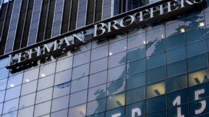 Der Zusammenbruch der Bank Lehman Brothers löste die Finanz- und Wirtschaftskrise mit aus.
FOTO: DPA