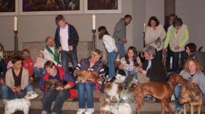 Tierischer Gottesdienst in St. Josef in Bad Urach. FOTO: SANDER