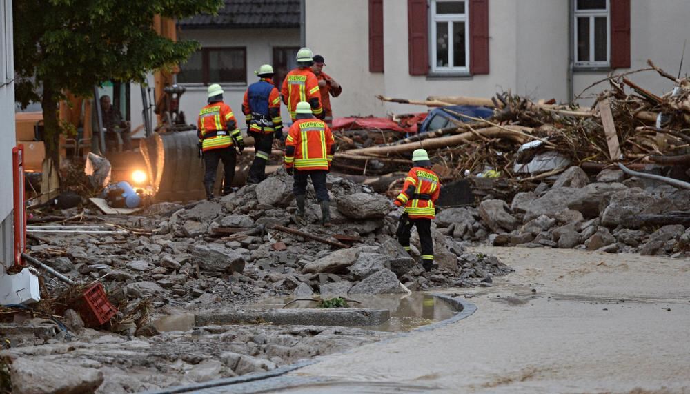 Schwere Unwetter im Land Braunsbach Schwäbisch Gmünd