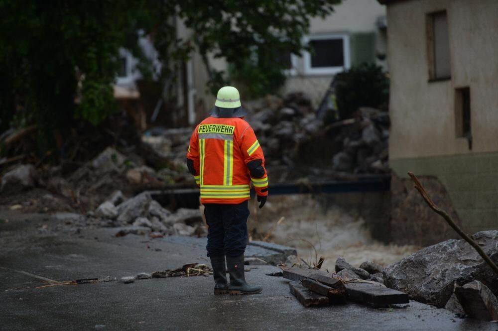 Schwere Unwetter im Land Braunsbach Schwäbisch Gmünd