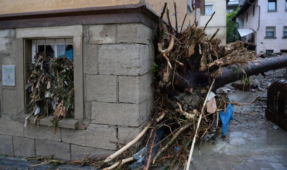 Schwere Unwetter im Land Braunsbach Schwäbisch Gmünd