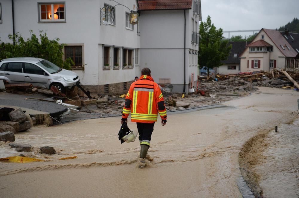 Schwere Unwetter im Land Braunsbach Schwäbisch Gmünd