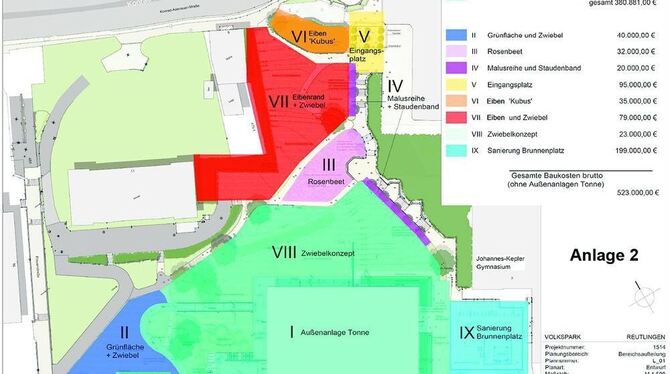 Schrittweise sollen die Arbeiten im Volkspark angegangen werden. GRAFIK: STADT