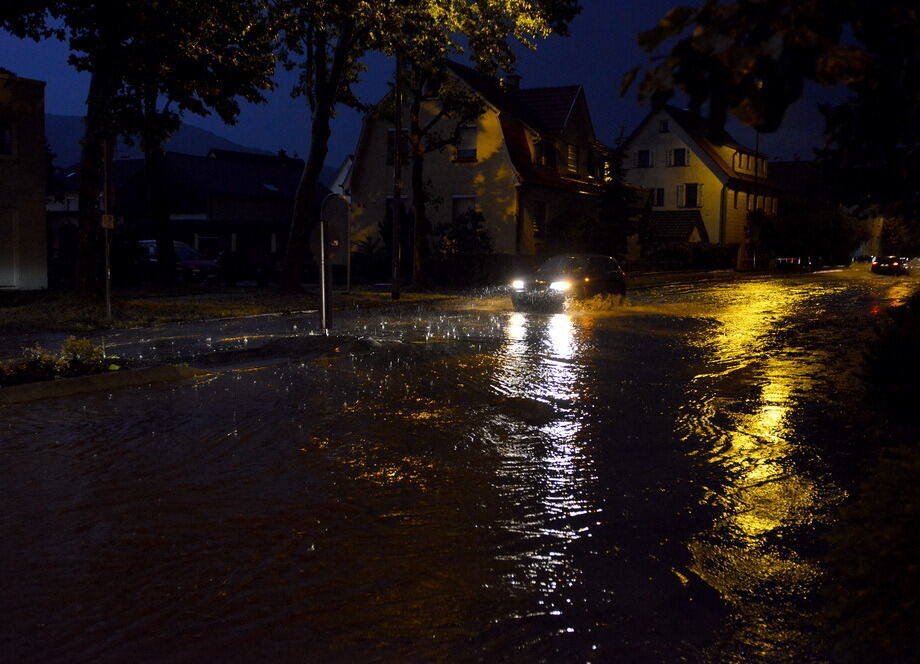 Hochwasser in der Region nach schweren Unwettern