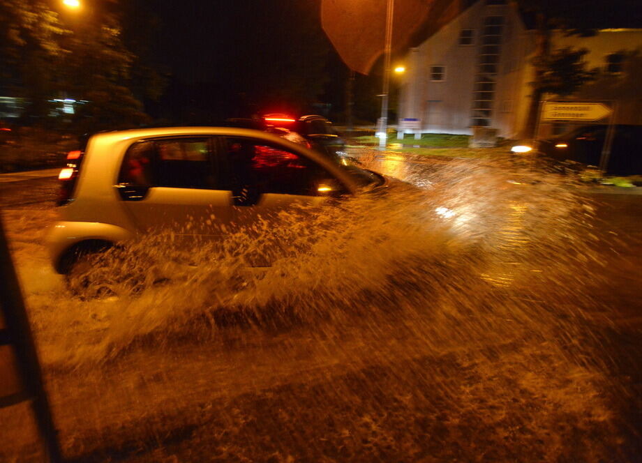 Hochwasser in der Region nach schweren Unwettern