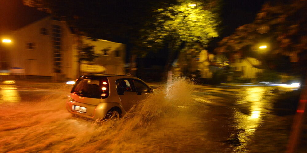 Hochwasser in der Region nach schweren Unwettern