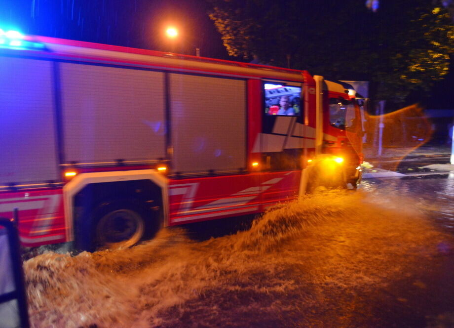 Hochwasser in der Region nach schweren Unwettern