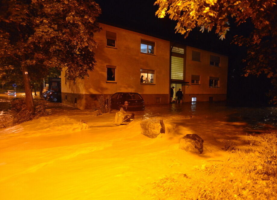 Hochwasser in der Region nach schweren Unwettern