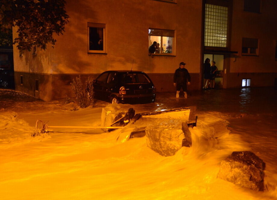 Hochwasser in der Region nach schweren Unwettern