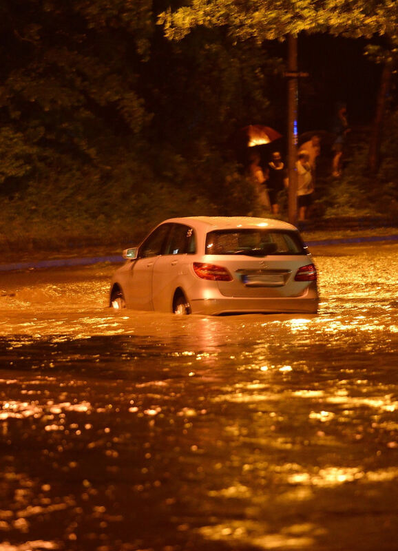 Hochwasser in der Region nach schweren Unwettern