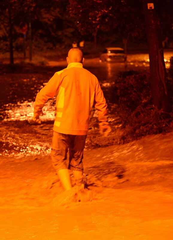 Hochwasser in der Region nach schweren Unwettern