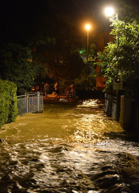 Hochwasser in der Region nach schweren Unwettern