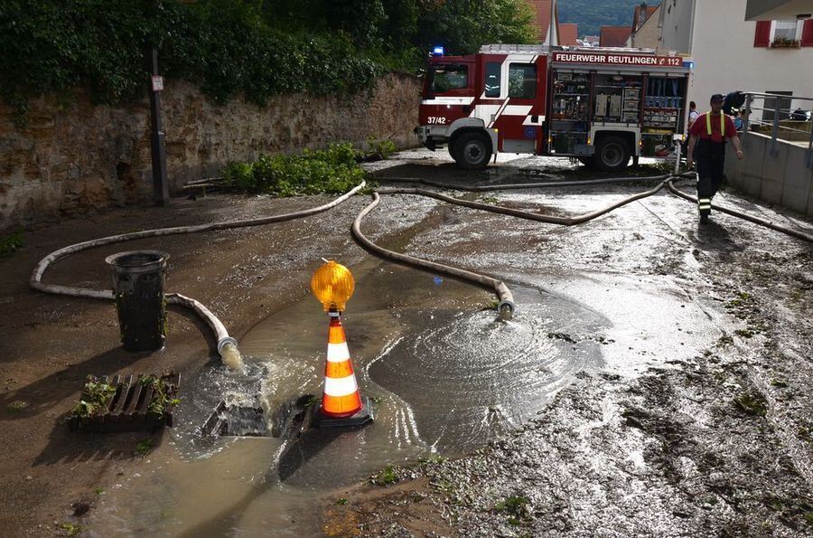 Hochwasser in der Region nach schweren Unwettern