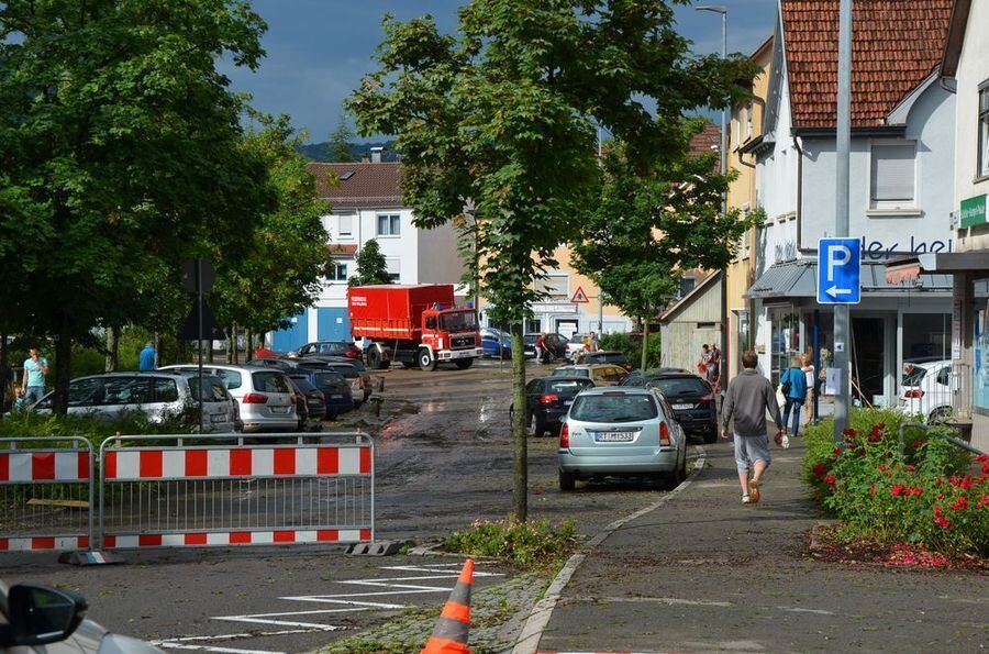 Hochwasser in der Region nach schweren Unwettern