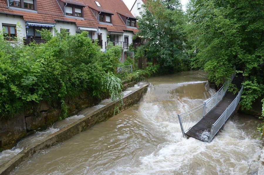 Hochwasser in der Region nach schweren Unwettern