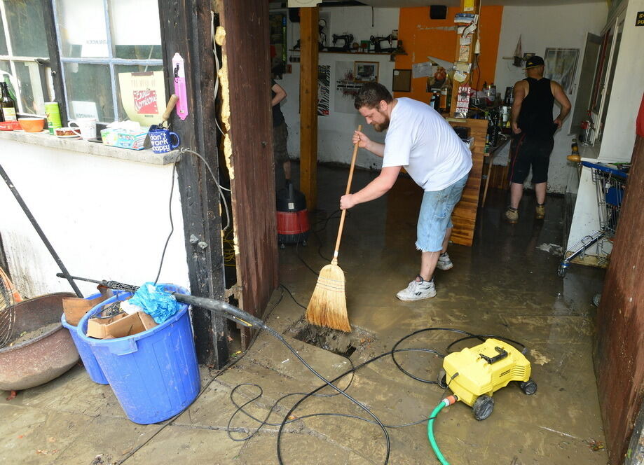 Hochwasser in der Region nach schweren Unwettern