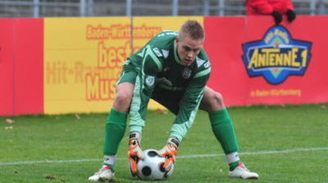 Steht auch in den restlichen Saisonspielen gegen Bamberg, in Nürnberg sowie gegen Pfullendorf im SSV-Tor: Der Ex-Cottbuser Alexa