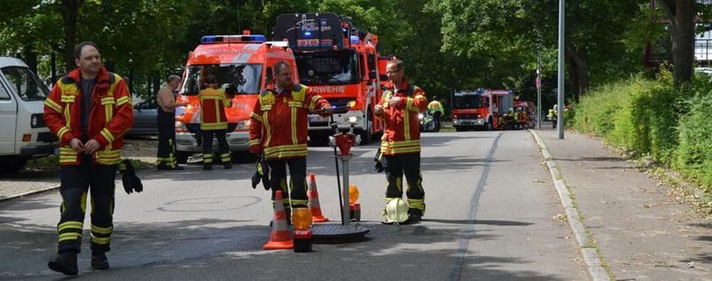 Brand mit Gefahrstoffen bei LPP in Pfullingen