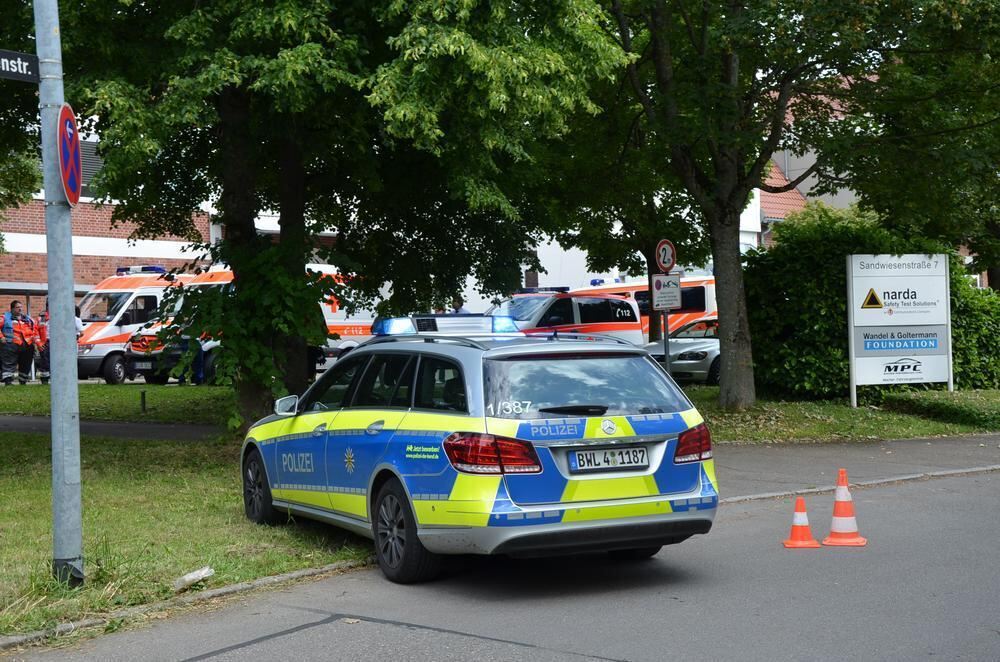 Brand mit Gefahrstoffen bei LPP in Pfullingen