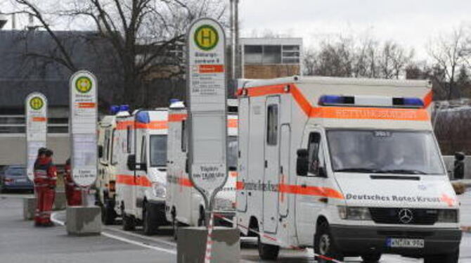 Rettungskräfte waren in Winnenden im Großeinsatz. FOTO: DPA