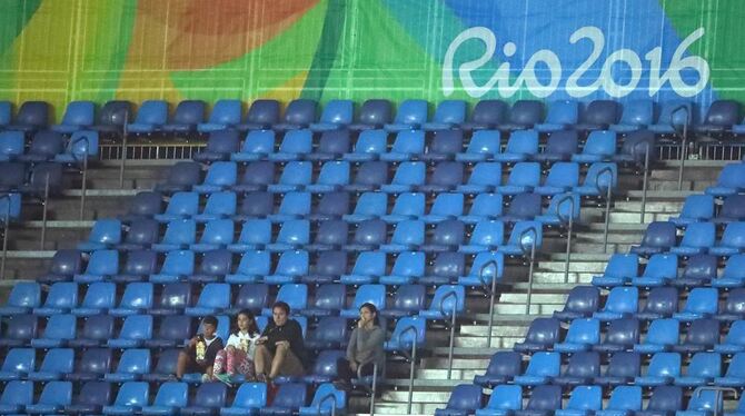 Phasenweise herrscht  in den olympischen Stadien gähnende Leere.