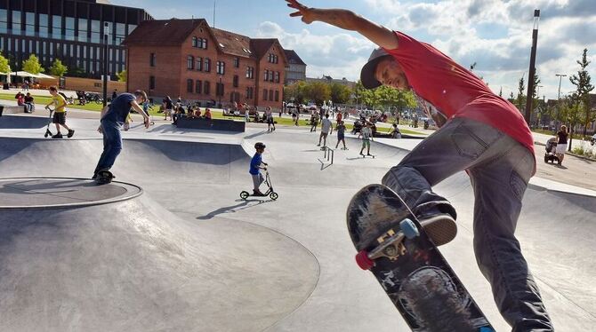 Skater in der Poolanlage. FOTO: PACHER