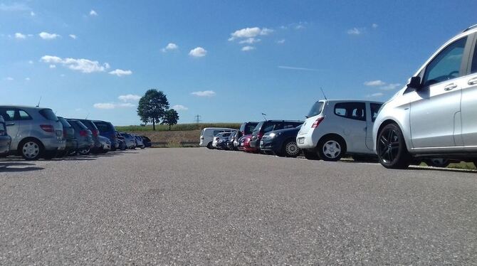 Der vorhandene P+M-Parkplatz wird von 40 auf 120 Plätze erweitert. GEA-FOTO: FINK