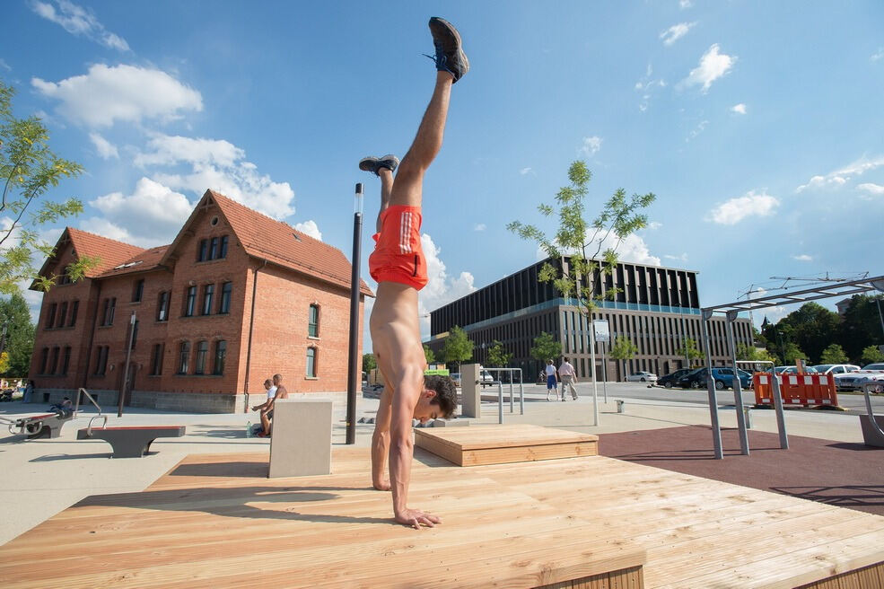 Skateanlage und Parkour-Park im Reutlinger Bürgerpark