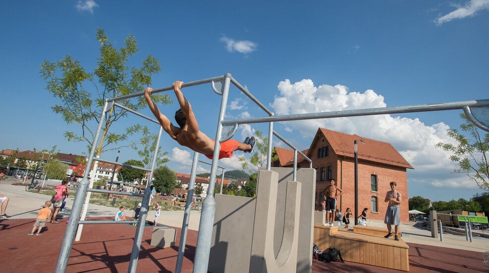 Skateanlage und Parkour-Park im Reutlinger Bürgerpark