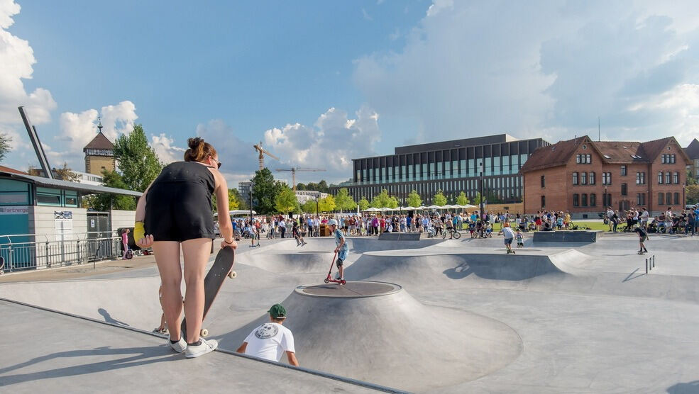 Skateanlage und Parkour-Park im Reutlinger Bürgerpark