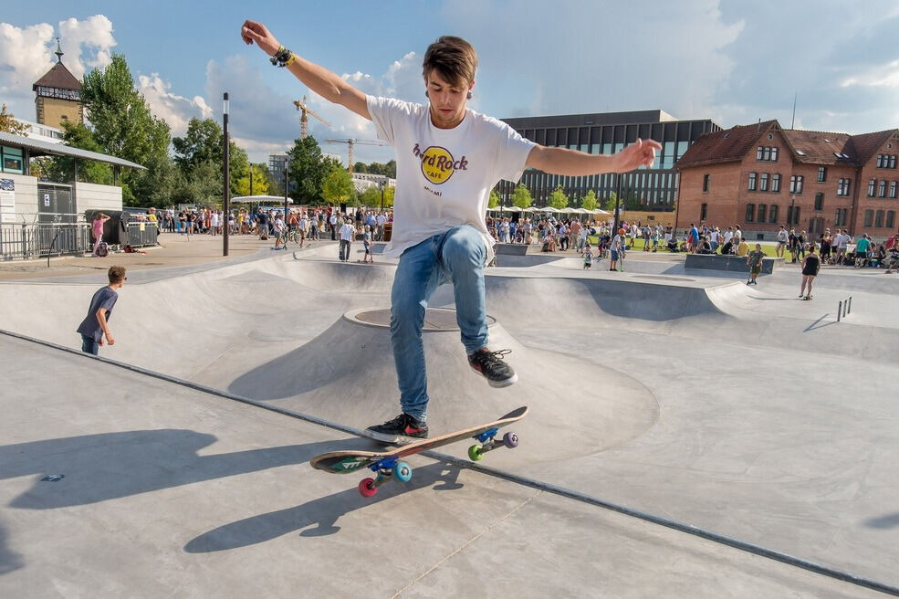 Skateanlage und Parkour-Park im Reutlinger Bürgerpark