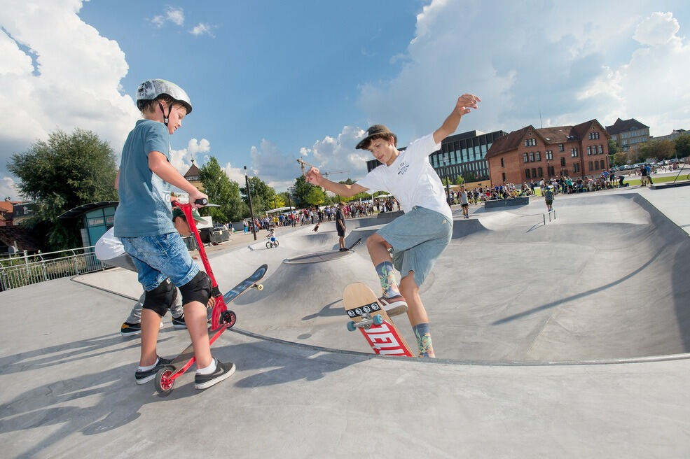 Skateanlage und Parkour-Park im Reutlinger Bürgerpark