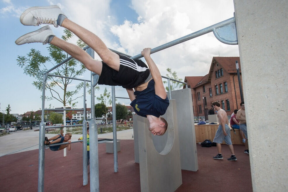 Skateanlage und Parkour-Park im Reutlinger Bürgerpark